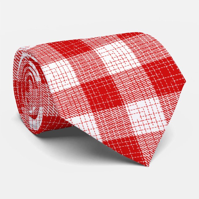 Rot-Weiß-Karodesign mit kühnen Karos  Krawatte (Von Creator hochgeladen)