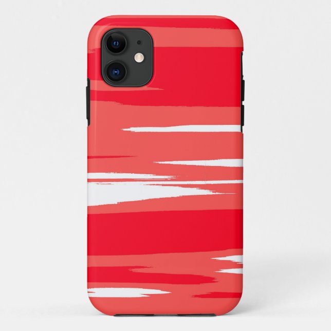 Rot-Weiß-Malkunst Case-Mate iPhone Hülle (Rückseite)