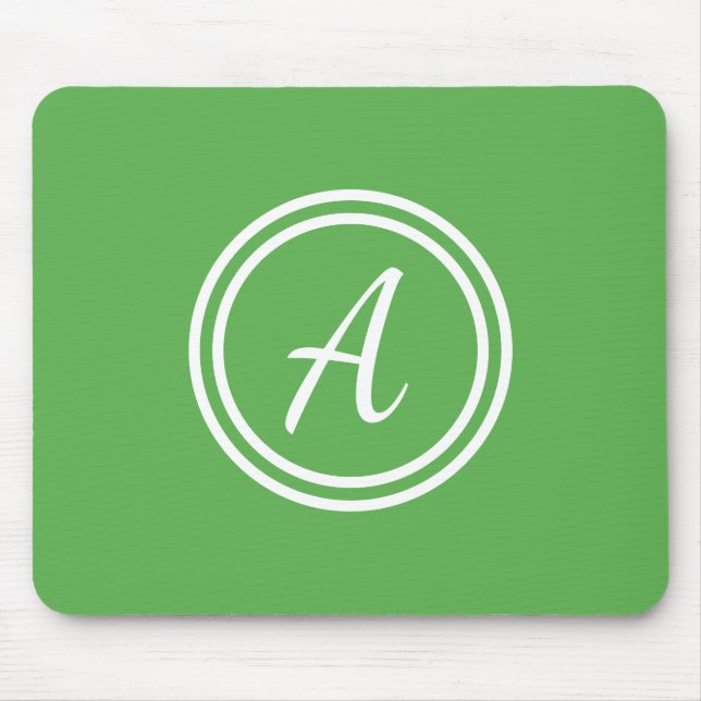 Rot-Weiß-Monogramm-Mousepad Mousepad (Vorne)