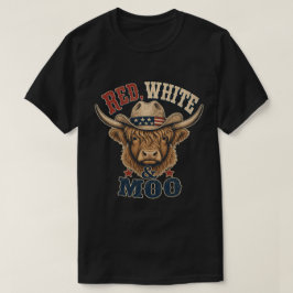 Rot, Weiß & Moo Highland-Kuh-T-Shirt T-Shirt