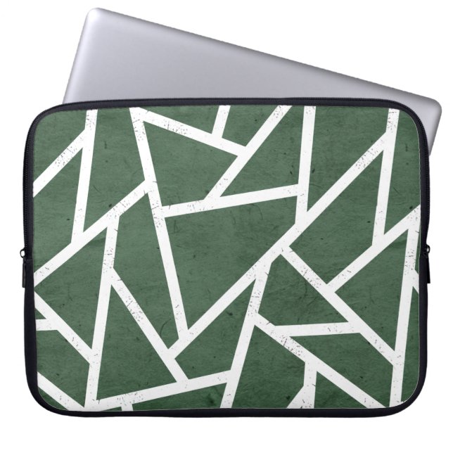 Rot-Weiß-Mosaikmuster Laptopschutzhülle (Vorderseite)