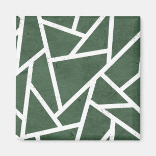 Rot-Weiß-Mosaikmuster Magnet