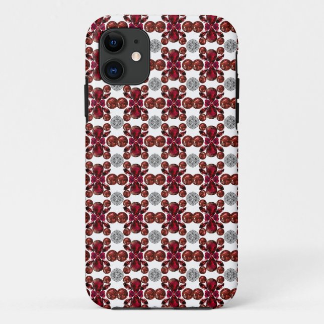 Rot-Weiß-Muster Case-Mate iPhone Hülle (Rückseite)