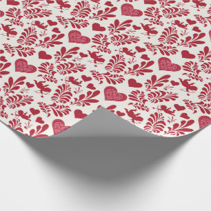 Rot-Weiß-Packpapier für Liebhaber von Geschenken Geschenkpapier