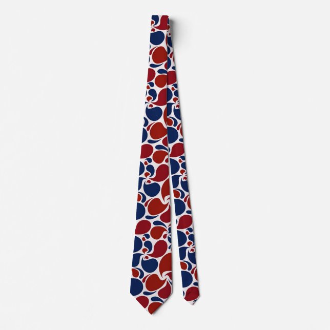Rot-Weiß-Paisley Krawatte (Vorderseite)