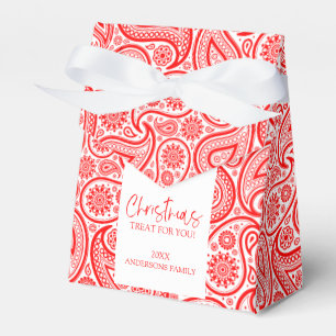 Rot-Weiß-Paisley-Muster Geschenkschachtel
