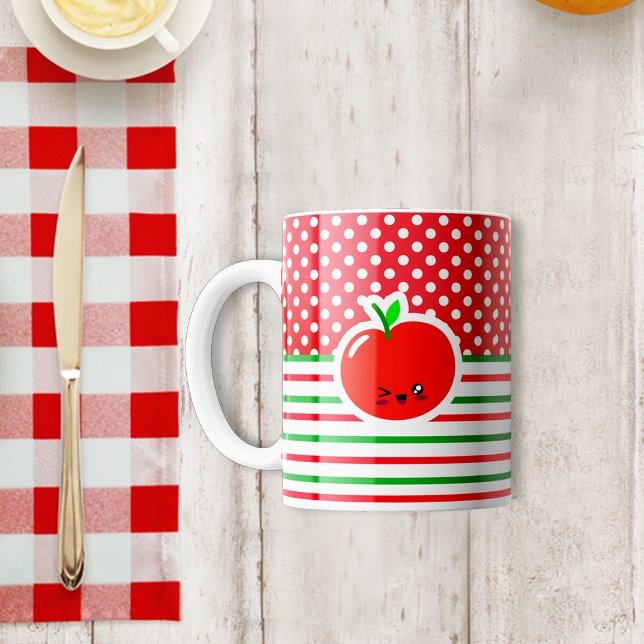 Rot-Weiß-Polka Tasse (Von Creator hochgeladen)