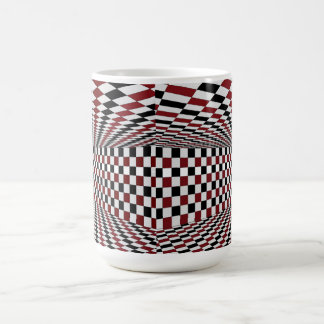 Rot Weiß Schwarz Kariert Zimmer Hochkontrast Kaffeetasse