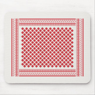 Rot-Weiß-Shemagh-Keffiyeh-Muster Mousepad