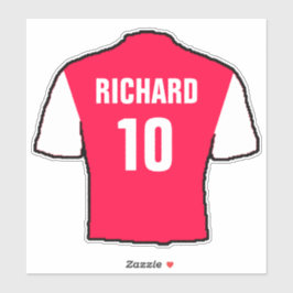 Rot-Weiß-Shirt Aufkleber