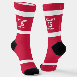 Rot-Weiß-Sportler Socken