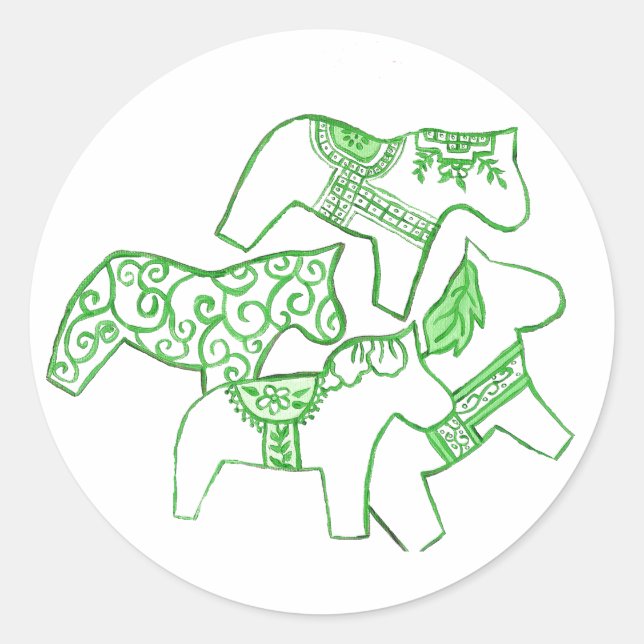 Rot-Weiß-Sticker Runder Aufkleber (Vorderseite)