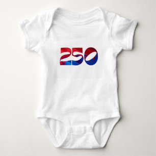 Rot Weiß Streifen Blau Sterne Amerika 250. Geburts Baby Strampler