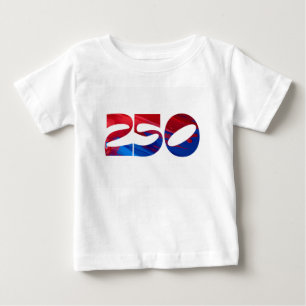 Rot Weiß Streifen Blau Sterne Amerika 250. Geburts Baby T-shirt