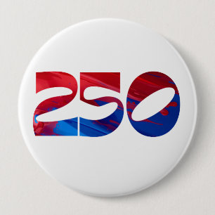 Rot Weiß Streifen Blau Sterne Amerika 250. Geburts Button