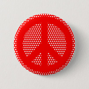 Rot-Weiß-Symbol für Frieden Button