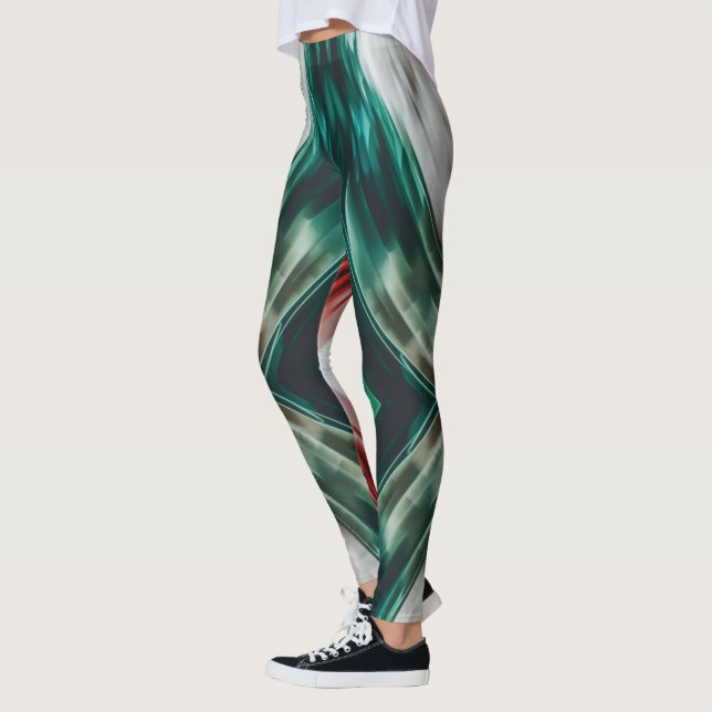 Rot-Weiß-Trikolor Leggings (Links)