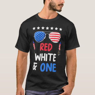 Rot weiß und 1. Geburtstag 4. Juli Indepen T-Shirt