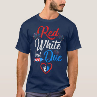 Rot weiß und ab 4. Juli Schwangerschaft unabhängig T-Shirt