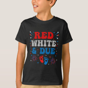 Rot weiß und ab 4. Juli Schwangerschaftskleid T-Shirt