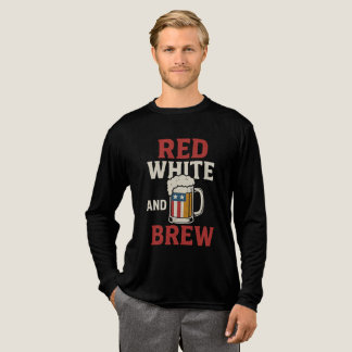 Rot-Weiß-und-Bier-Shirt – Lustiges Bier & USA-Flag Tri-Blend Shirt