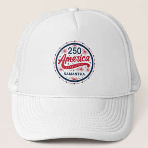 Rot Weiß und Blau Amerikas 250. Jubiläum Truckerkappe