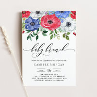 Rot, weiß und blau Anemone Baby Brunch