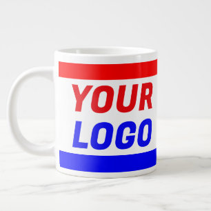 Rot, Weiß und Blau Business Firmenlogo Jumbo Jumbo-Tasse