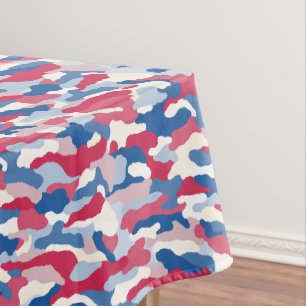 Rot, Weiß und Blau Camouflage Patriotisch Tischdecke