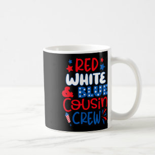 Rot-Weiß und Blau-Cousin Crew 4. Juli Indepen Kaffeetasse