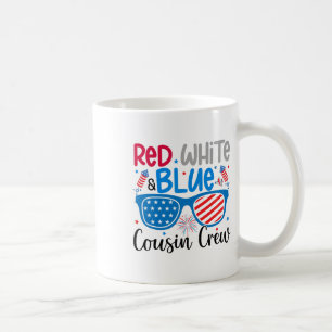 Rot Weiß Und Blau Cousin Crew 4. Juli Kinder USA Kaffeetasse