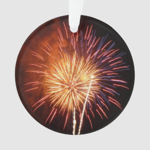 Rot, Weiß und Blau Feuerwerk I Patriotisch Ornament