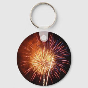 Rot, Weiß und Blau Feuerwerk I Patriotisch Schlüsselanhänger