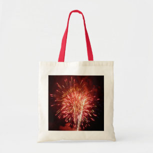 Rot, Weiß und Blau Feuerwerk II Patriotisch Tragetasche
