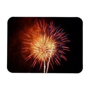 Rot, Weiß und Blau Feuerwerke I Patriotische Magnet