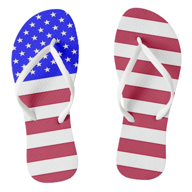 Rot, Weiß und Blau Flip Flops (Fußbett)