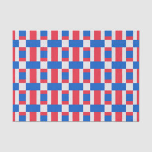 rot-weiß und blau gestrichelte Druckfarbe Seidenpapier
