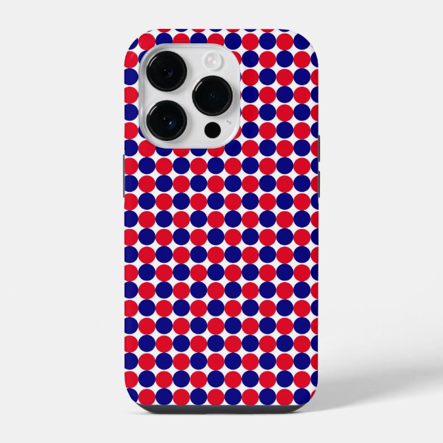 Rot, Weiß und Blau iPhone 14 Pro Hülle (Rückseite)