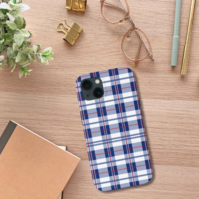 Rot, Weiß und Blau Kariert Case-Mate iPhone Hülle (Von Creator hochgeladen)