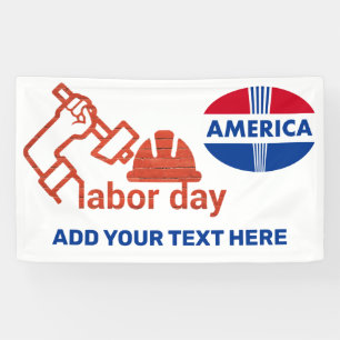 Rot Weiß und Blau Labor Day  Banner