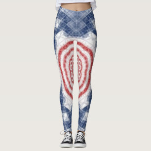 rot-weiß und blau leggings