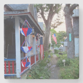 Rot, Weiß und Blau - Martha's Vineyard Steinuntersetzer