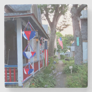 Rot, Weiß und Blau - Martha's Vineyard Steinuntersetzer