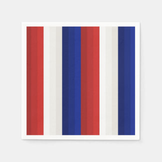 Rot Weiß und Blau Patriotischer Farbverlauf Streif Serviette