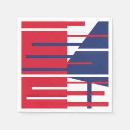 Rot, Weiß und Blau Serviette