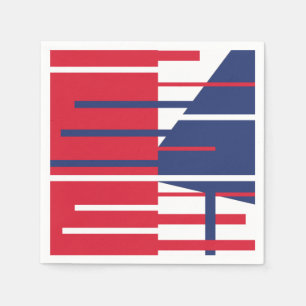 Rot, Weiß und Blau Serviette