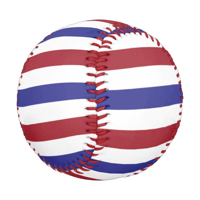 Rot, Weiß und Blau Streifen Baseball (Schrägansicht)