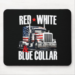 Rot weiß und blau Trucker-Kragen patriotisch USA Mousepad