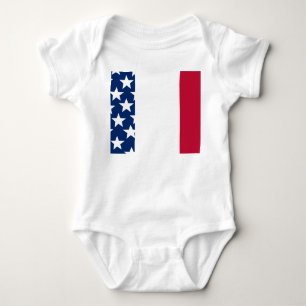 Rot, Weiß und Blau US Flagge 4. Juli Baby Strampler
