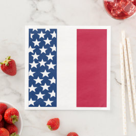 Rot, Weiß und Blau US Flagge 4. Juli Serviette